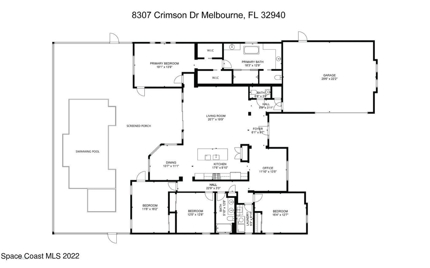 Floor plan of 8307 Crimson Dr